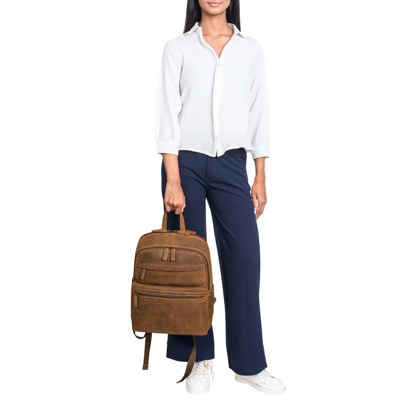 "Gunnar" Großer Echtleder Business Rucksack 15.6 Zoll für Damen
