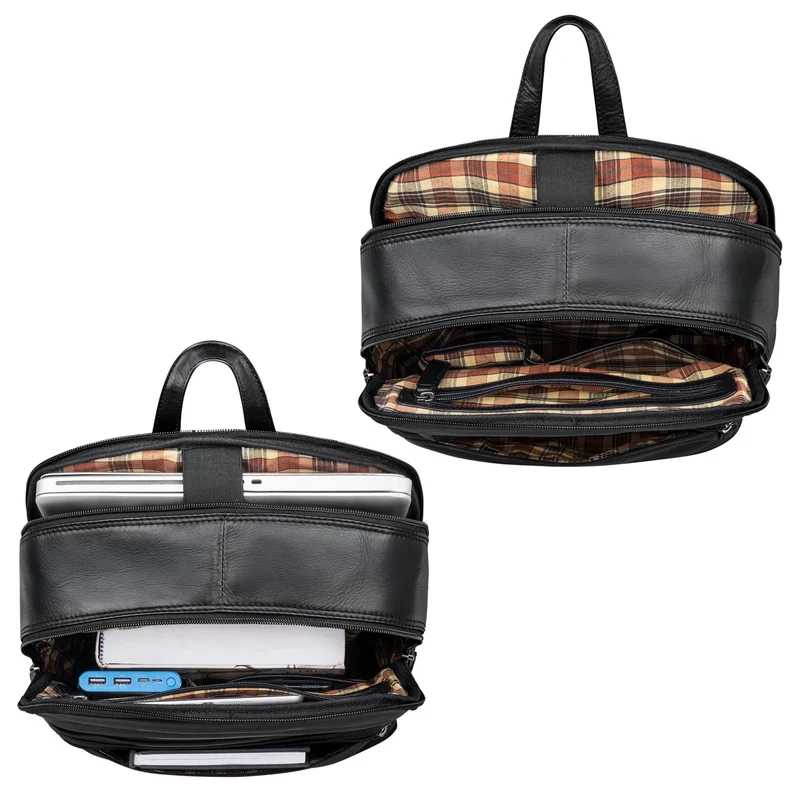 "Gunnar" Großer Echtleder Business Rucksack 15.6 Zoll für Damen