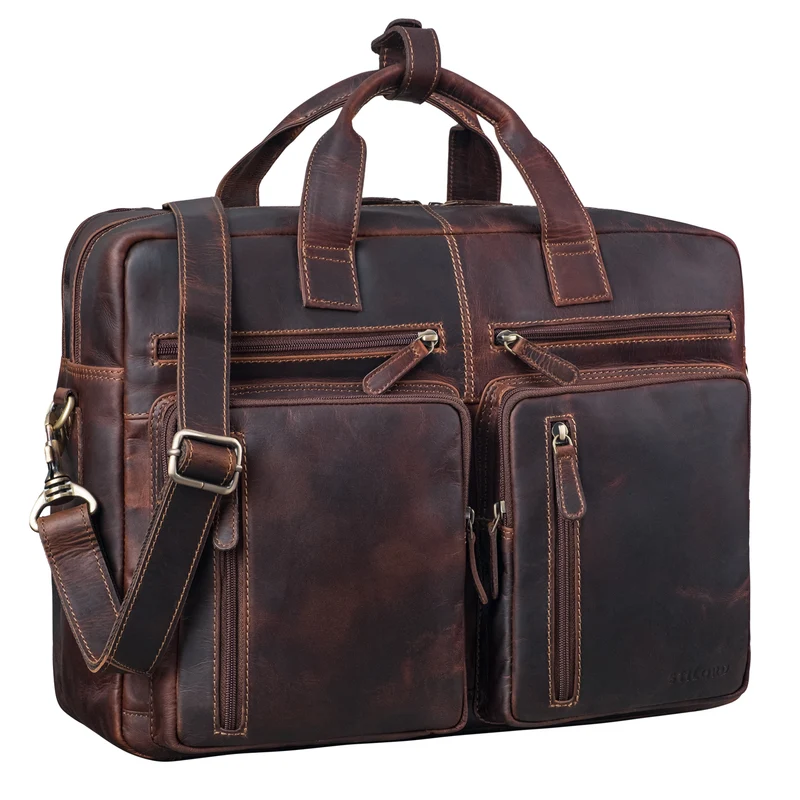 "Goliatus" XXL Aktentasche Leder Herren & Damen Laptoptasche 17+ Zoll