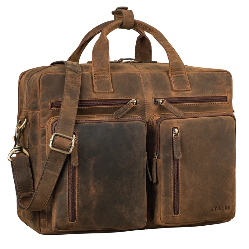 "Goliatus" XXL Aktentasche Leder Herren & Damen Laptoptasche 17+ Zoll