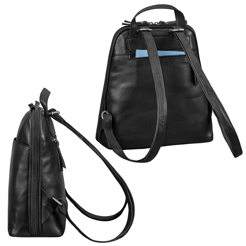 "Nayla" Kleiner Lederrucksack Damen Echtleder Daypack Frauen Rucksack