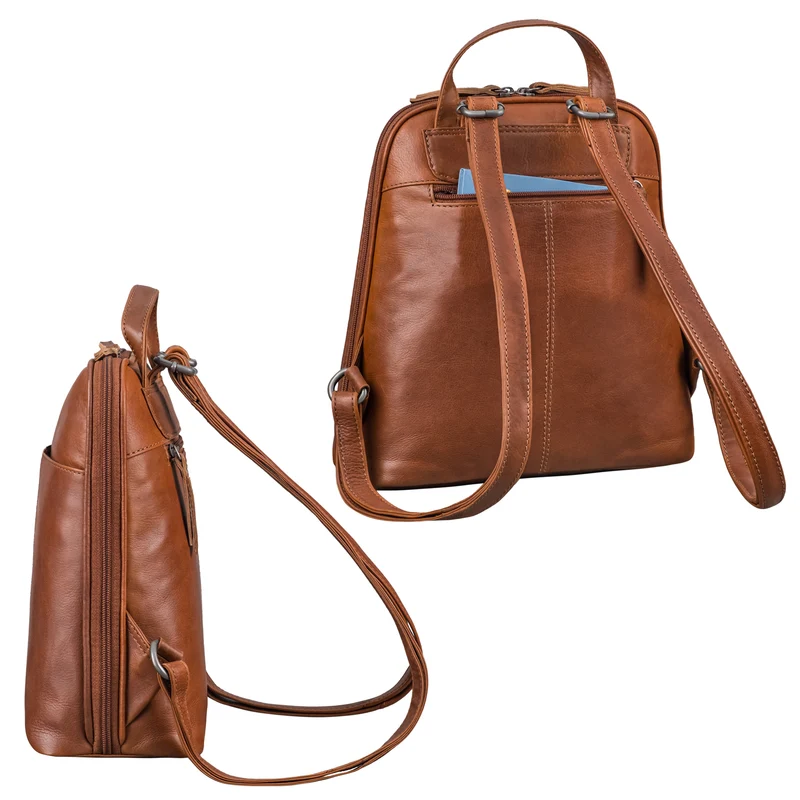 "Nayla" Kleiner Lederrucksack Damen Echtleder Daypack Frauen Rucksack