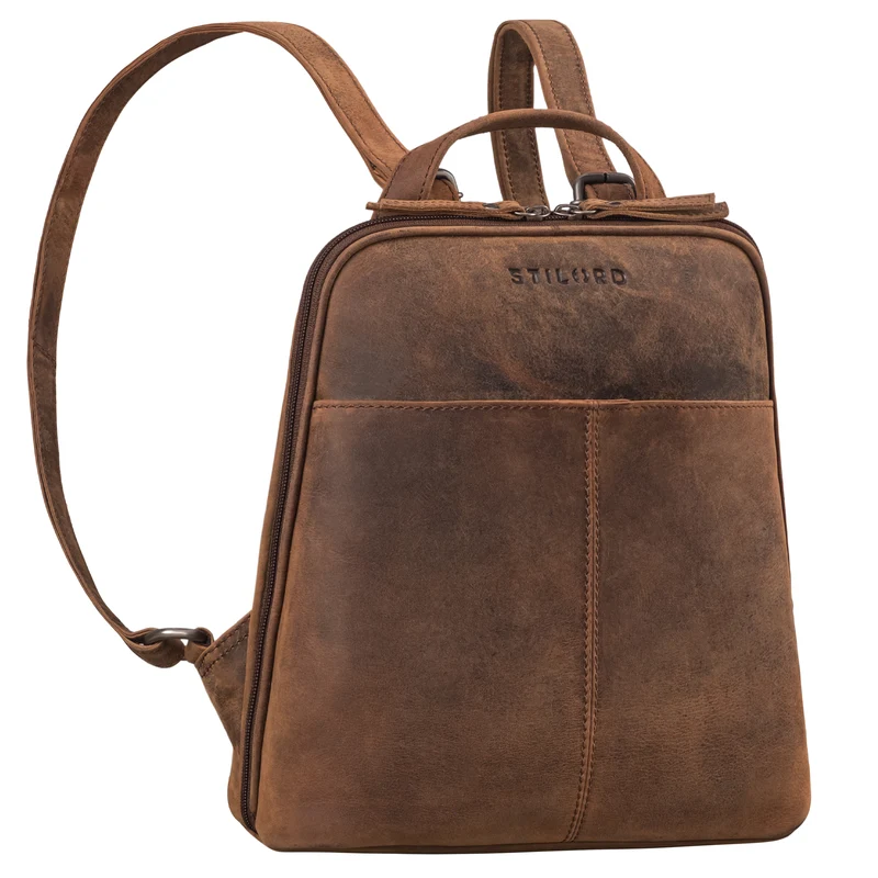 "Nayla" Kleiner Lederrucksack Damen Echtleder Daypack Frauen Rucksack