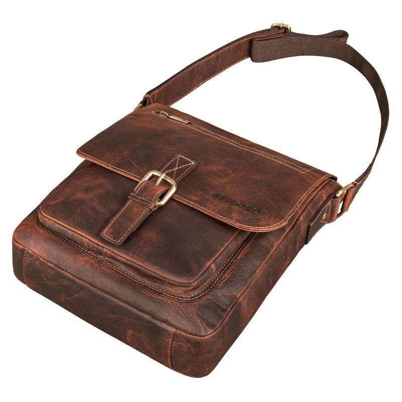 "Renato" Klassische Ledertasche Herren Umhängetasche Tablet 11 Zoll