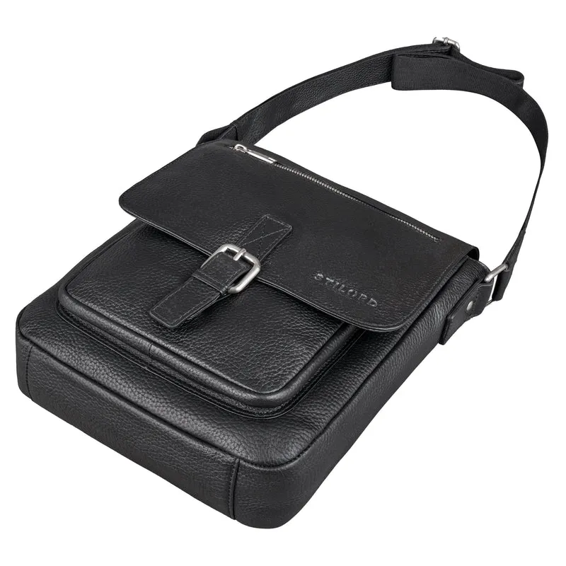 "Renato" Klassische Ledertasche Herren Umhängetasche Tablet 11 Zoll