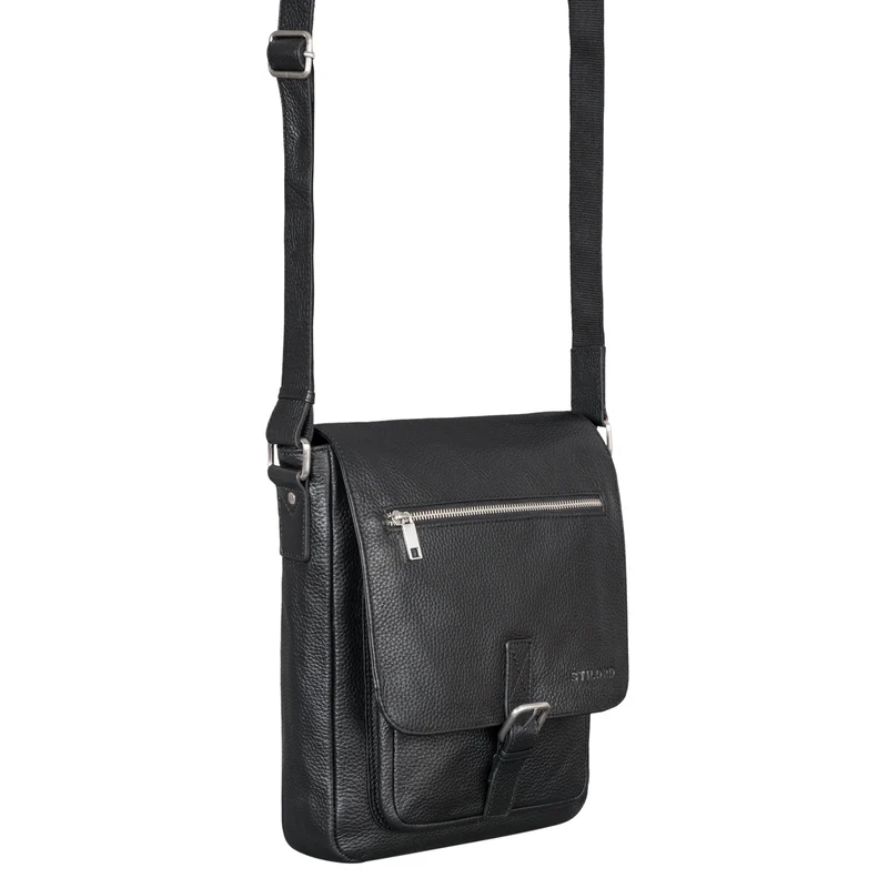 "Renato" Klassische Ledertasche Herren Umhängetasche Tablet 11 Zoll