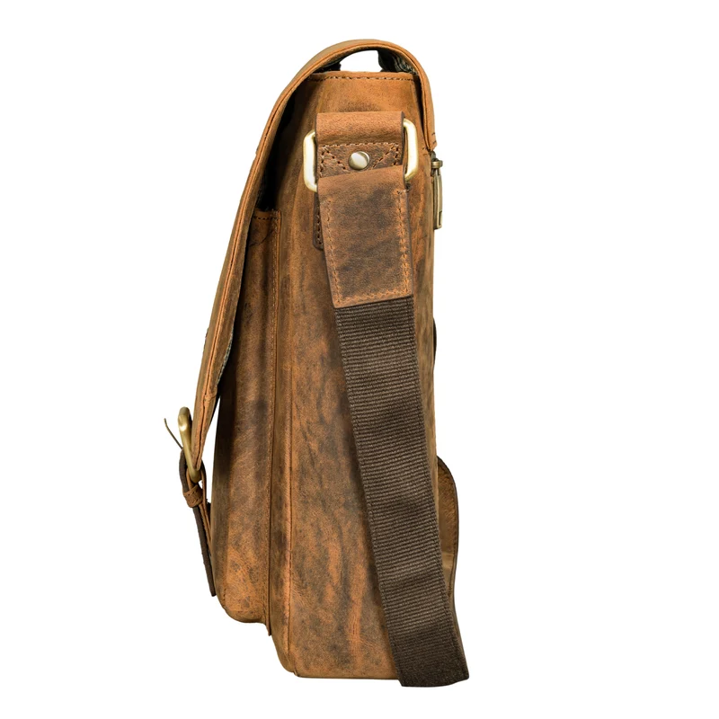 "Renato" Klassische Ledertasche Herren Umhängetasche Tablet 11 Zoll