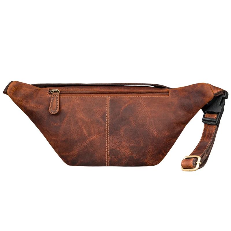 "Raven" Stylishe Männer Bauchtasche Damen Leder Gürteltasche Groß