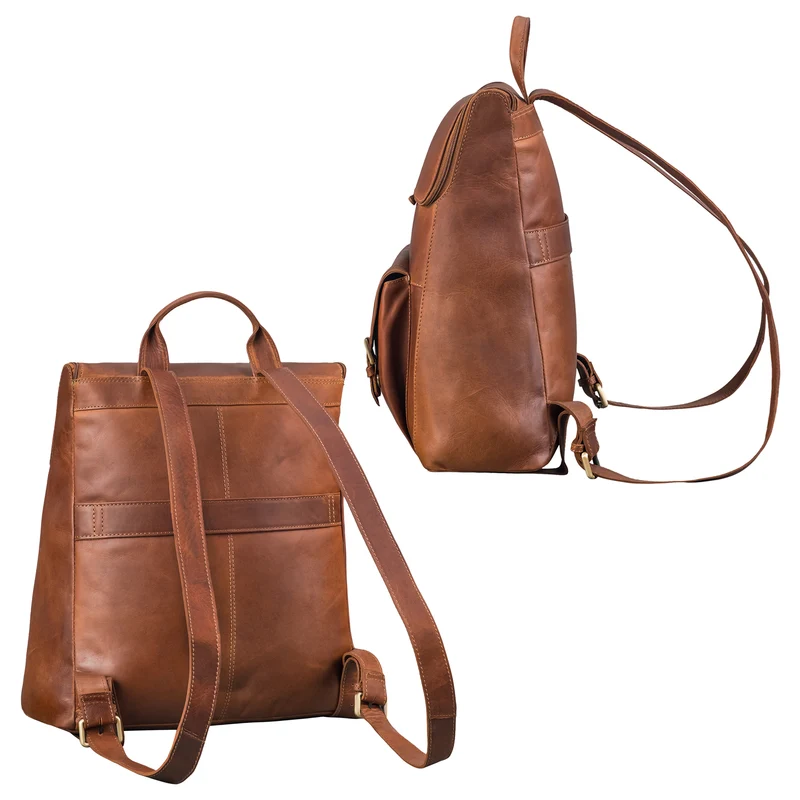 "Rosalia" Großer Lederrucksack Damen Echtleder Laptop 15,6 Zoll