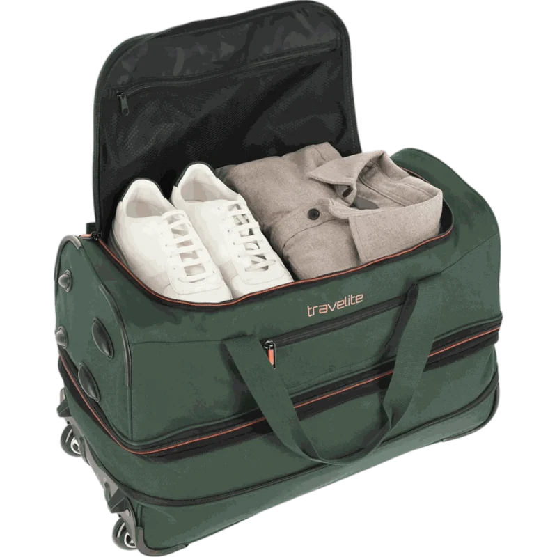 Travelite Basics Rollenreisetasche 55 cm -Dunkelgrün