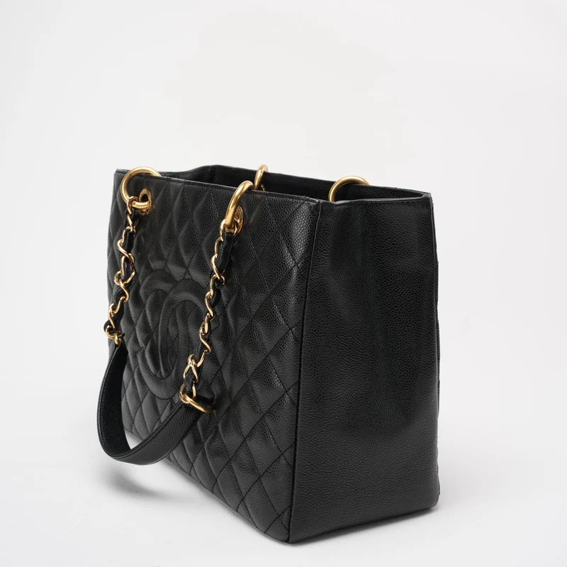 Chanel Schwarze Grand Shopping Tote (GST) 2014-2015