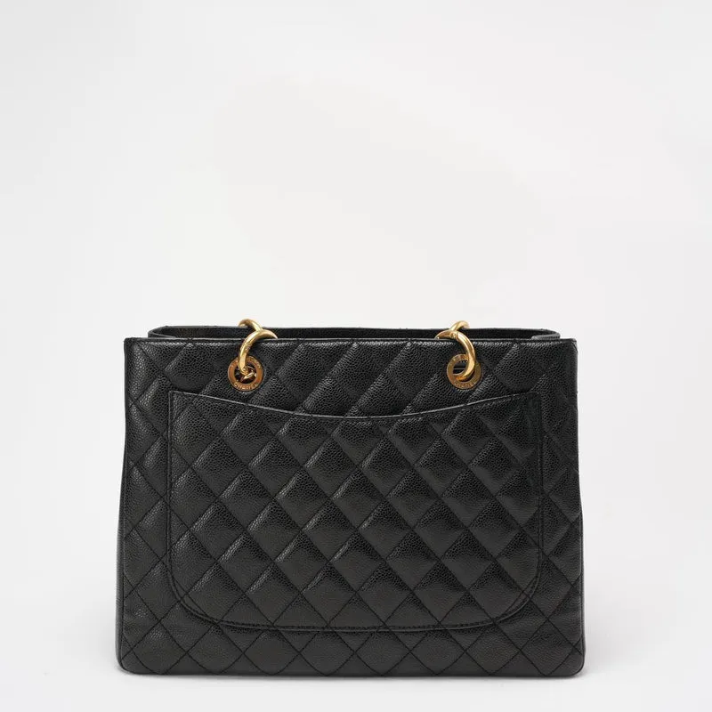 Chanel Schwarze Grand Shopping Tote (GST) 2014-2015