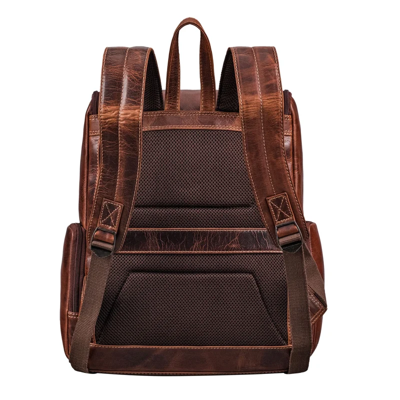 "Giacomo" Business Rucksack Leder Laptopfach 13 - 14 Zoll Herren Damen