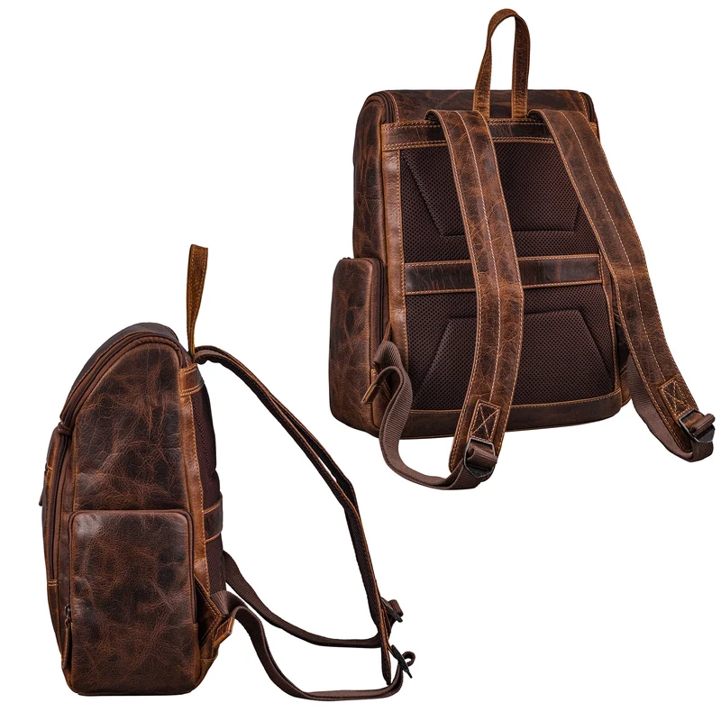 "Giacomo" Business Rucksack Leder Laptopfach 13 - 14 Zoll Herren Damen