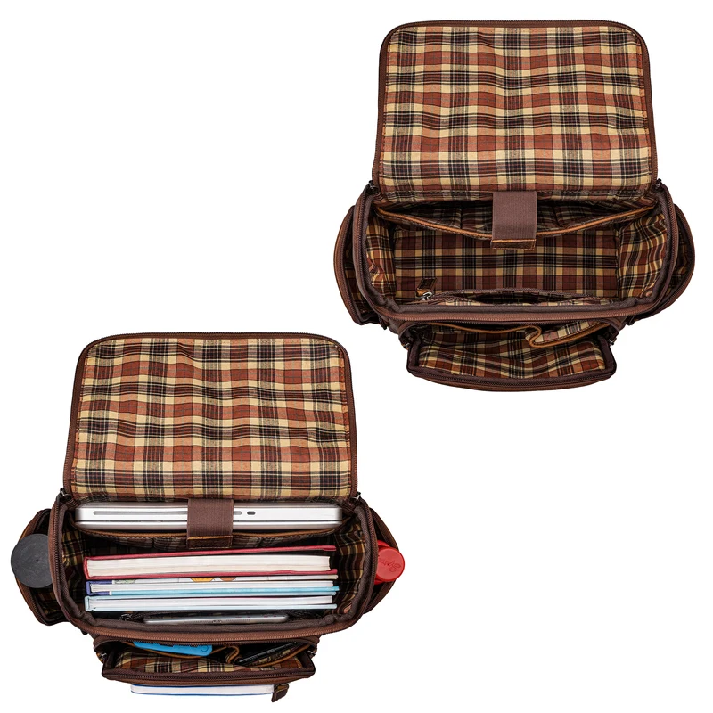 "Giacomo" Business Rucksack Leder Laptopfach 13 - 14 Zoll Herren Damen