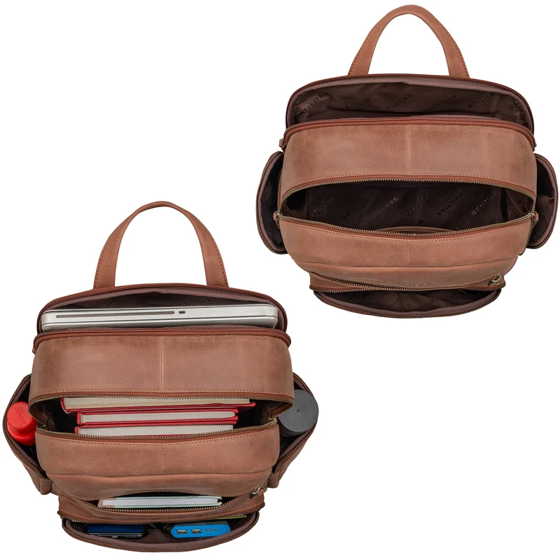 "Talvi" Großer Leder Rucksack Herren & Damen Laptop 15 - 17,3 Zoll