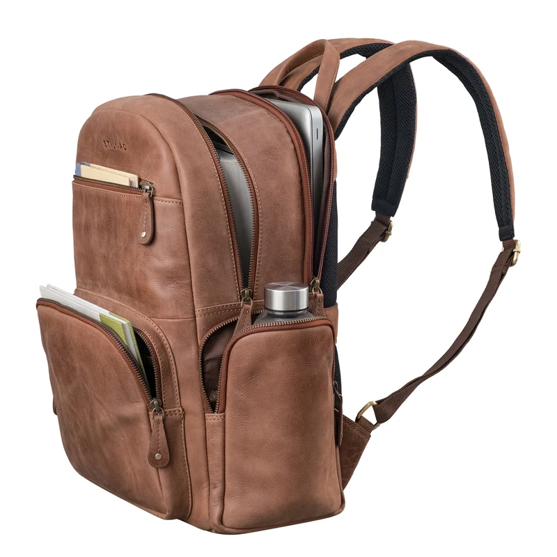 "Talvi" Großer Leder Rucksack Herren & Damen Laptop 15 - 17,3 Zoll