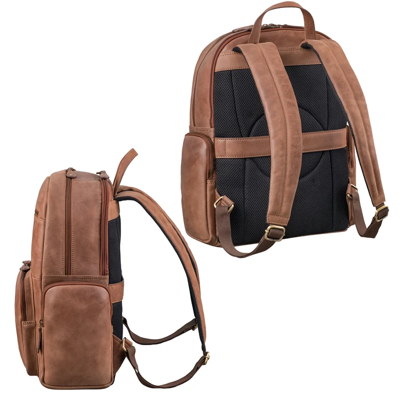 "Talvi" Großer Leder Rucksack Herren & Damen Laptop 15 - 17,3 Zoll