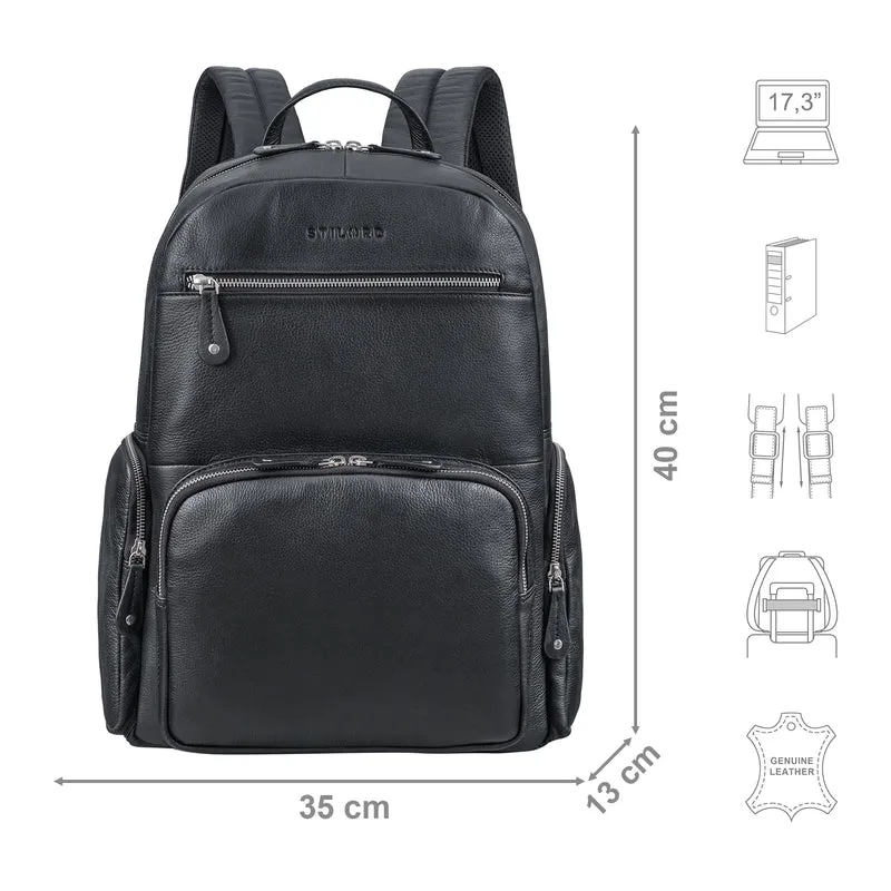 "Talvi" Großer Leder Rucksack Herren & Damen Laptop 15 - 17,3 Zoll