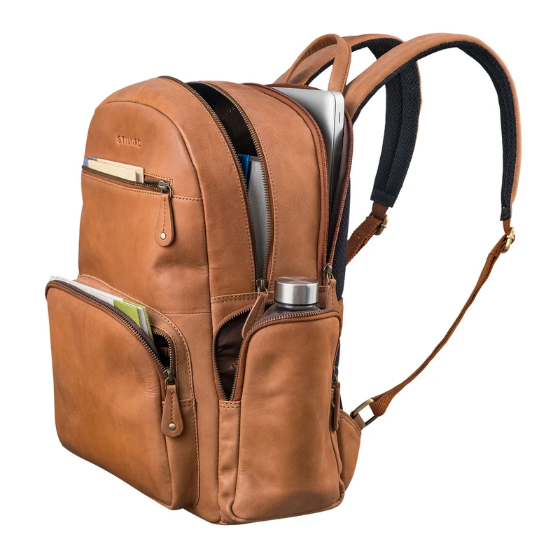 "Talvi" Großer Leder Rucksack Herren & Damen Laptop 15 - 17,3 Zoll
