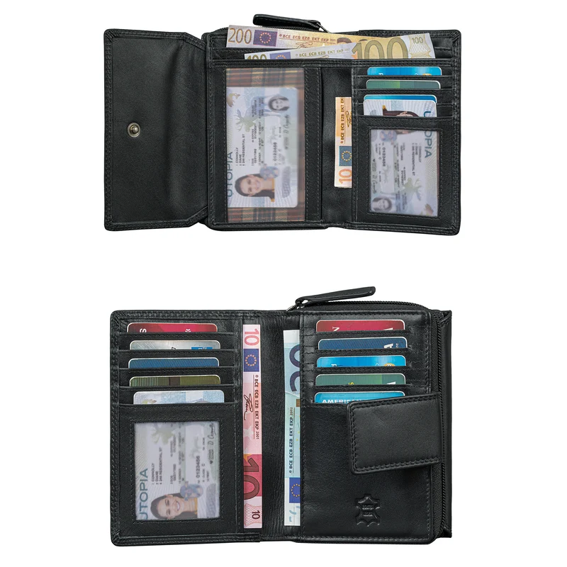 "Monnie" Elegantes Portemonnaie Damen Leder RFID Blocker Geldbörse