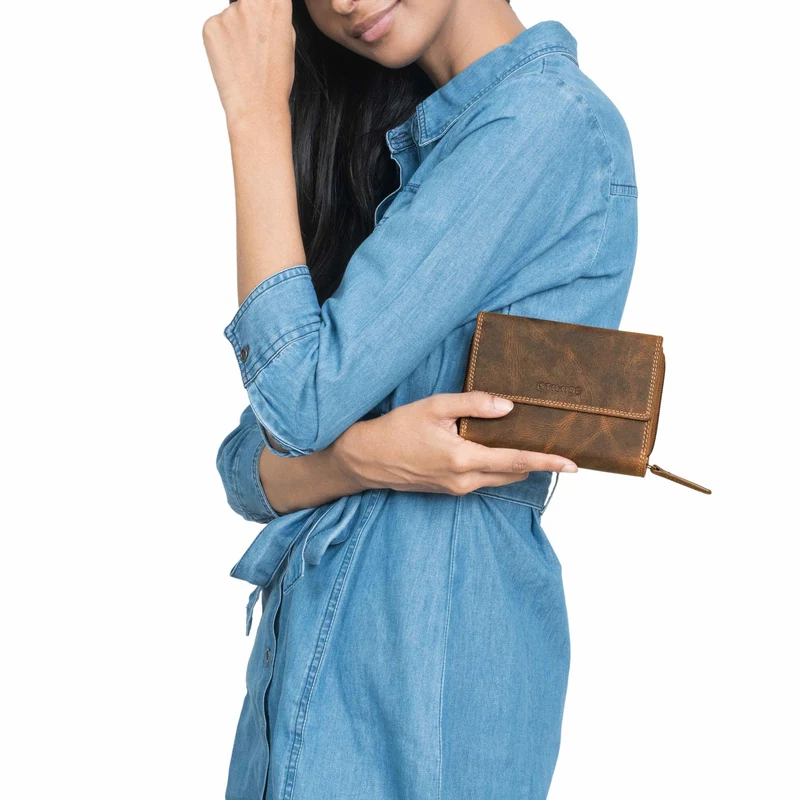 "Monnie" Elegantes Portemonnaie Damen Leder RFID Blocker Geldbörse