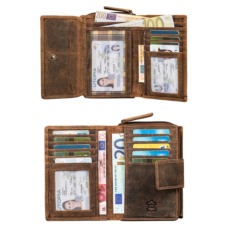 "Monnie" Elegantes Portemonnaie Damen Leder RFID Blocker Geldbörse