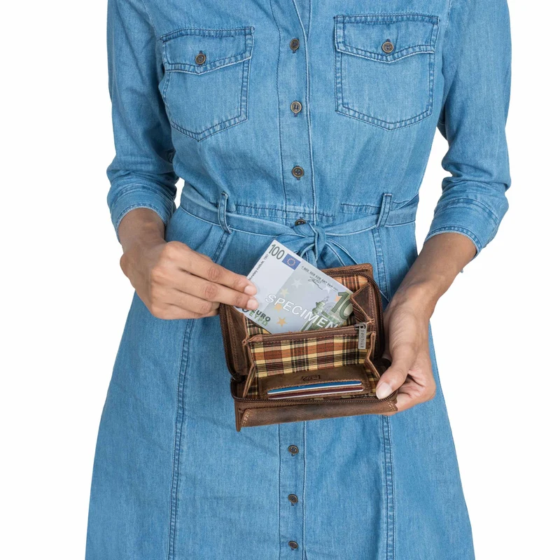 "Monnie" Elegantes Portemonnaie Damen Leder RFID Blocker Geldbörse