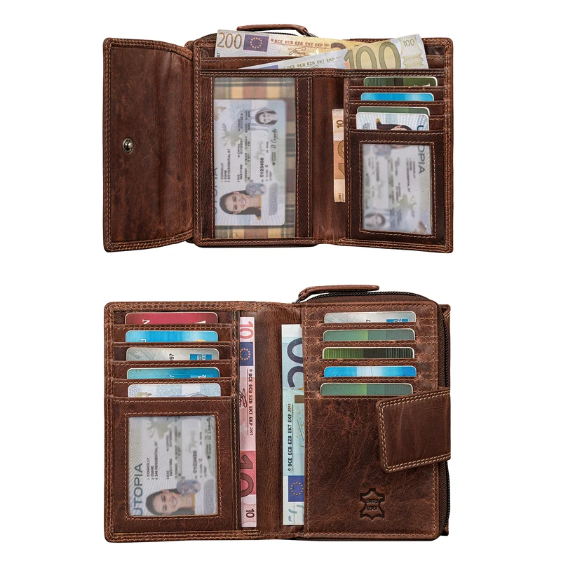 "Monnie" Elegantes Portemonnaie Damen Leder RFID Blocker Geldbörse