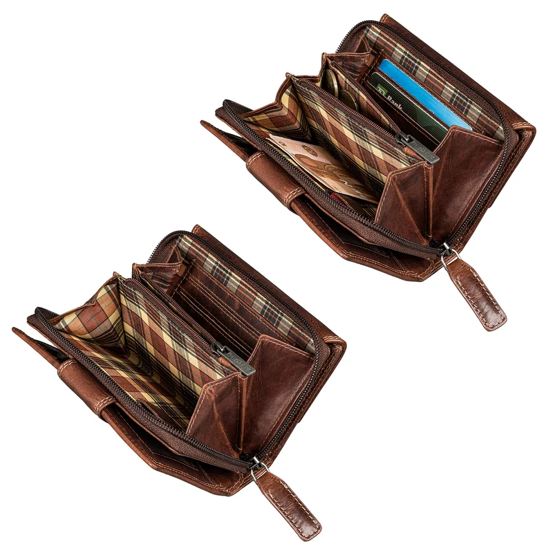 "Monnie" Elegantes Portemonnaie Damen Leder RFID Blocker Geldbörse
