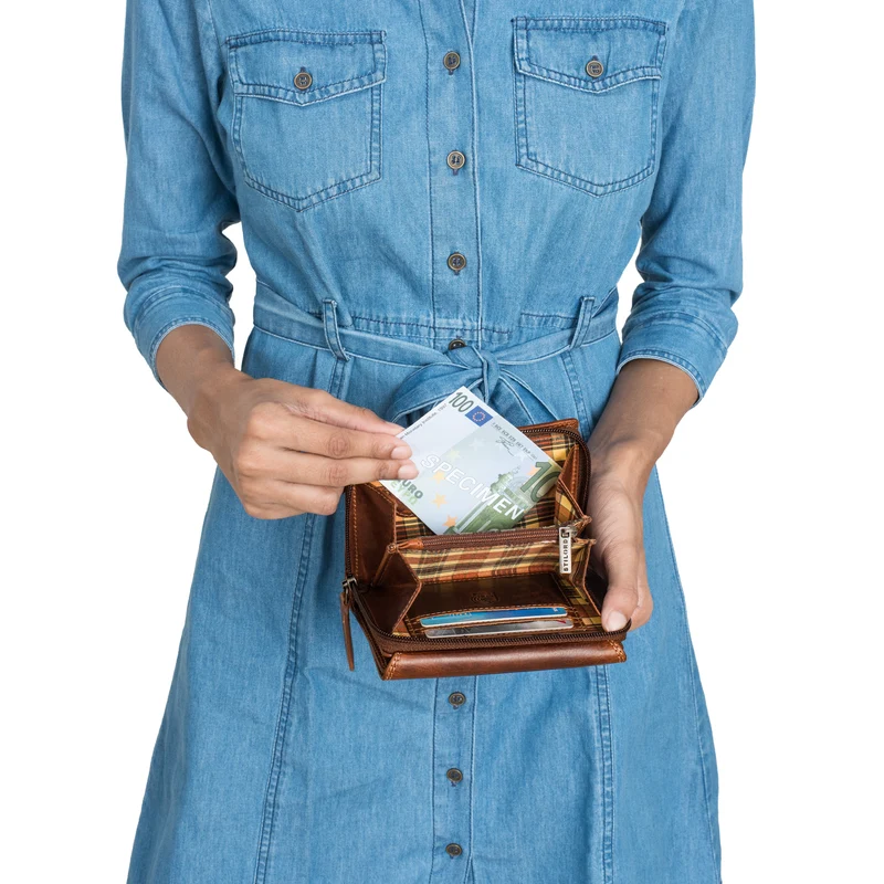 "Monnie" Elegantes Portemonnaie Damen Leder RFID Blocker Geldbörse