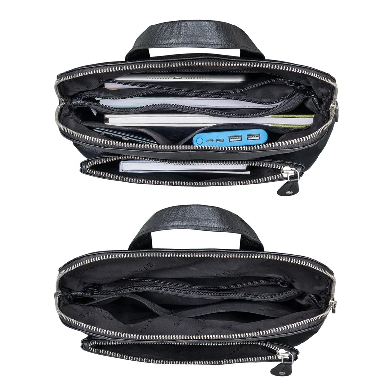 "Dua" Rucksack-Tasche 2 in 1 Damen Leder Mittel-Groß Laptop 13,6