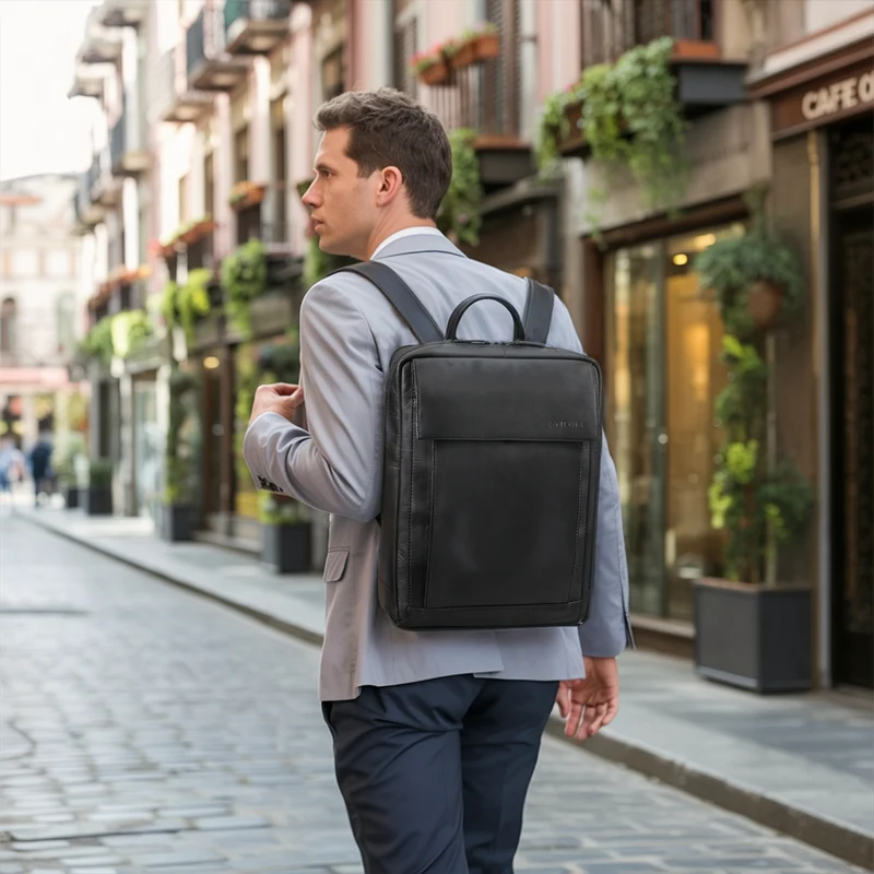 "Eliano" Echt Lederrucksack Damen Herren mit Laptopfach 15 - 16 Zoll