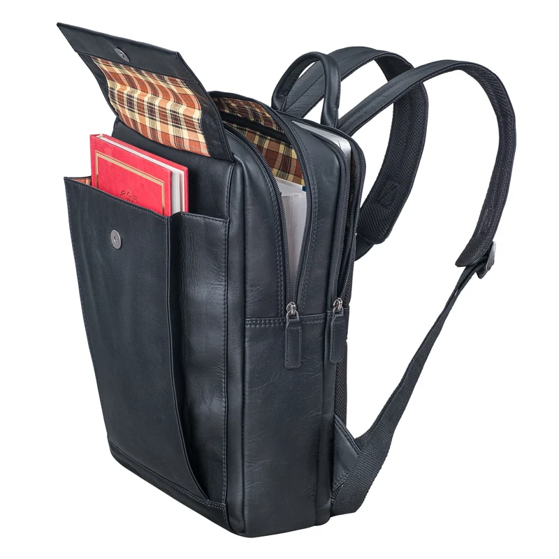 "Eliano" Echt Lederrucksack Damen Herren mit Laptopfach 15 - 16 Zoll