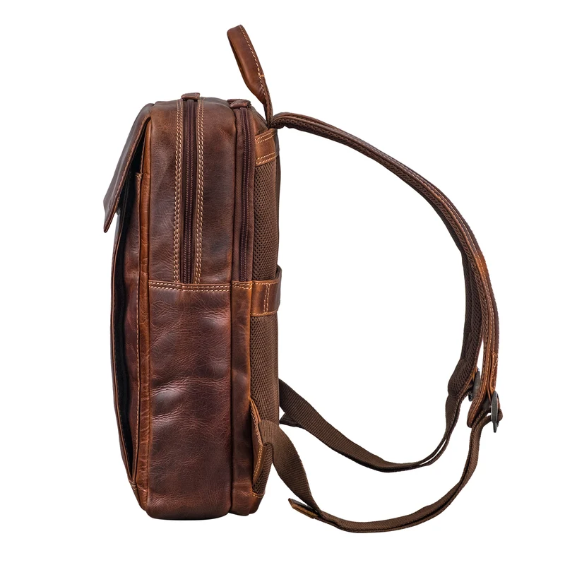 "Eliano" Echt Lederrucksack Damen Herren mit Laptopfach 15 - 16 Zoll