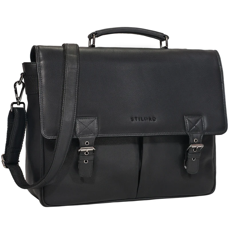 "Toledo" Vintage Echtleder Aktentasche Herren für 15.6 - 16 Zoll