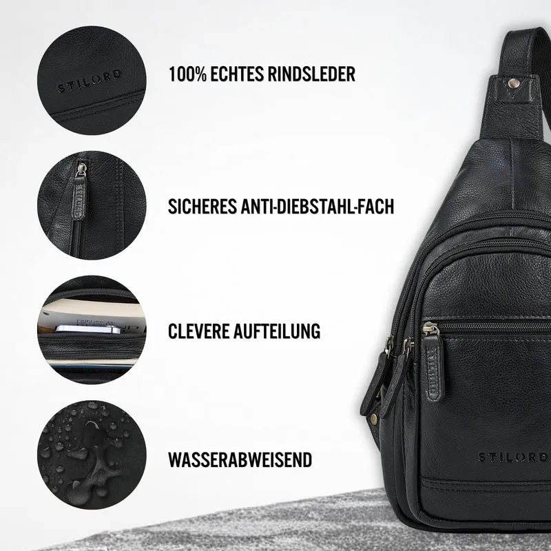 "Torino" Stylishe Sling Bag Herren Leder Crossbody Bab für Tablet 8,3 Zoll