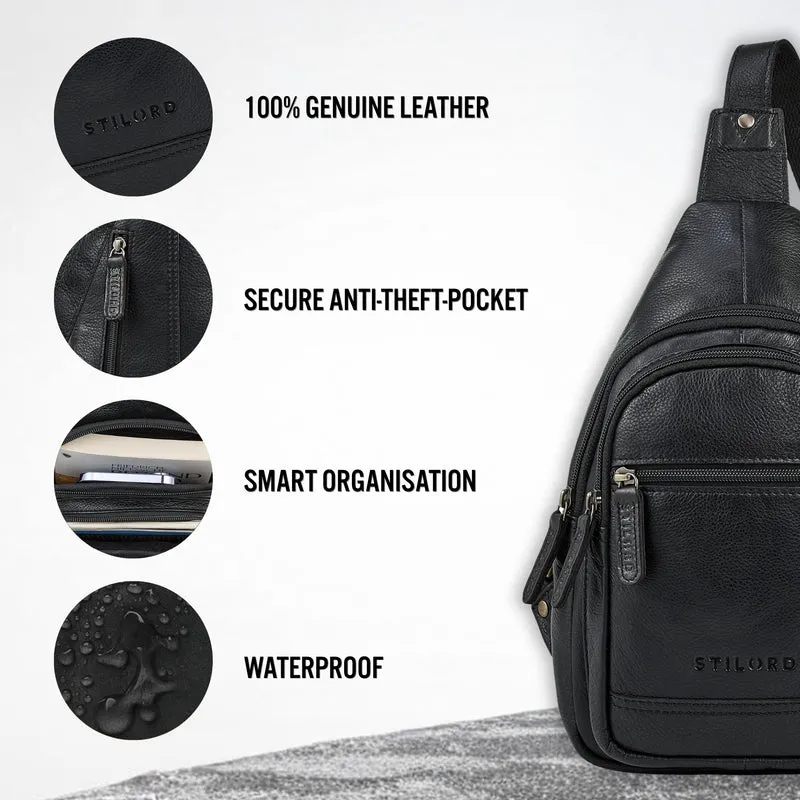 "Torino" Stylishe Sling Bag Herren Leder Crossbody Bab für Tablet 8,3 Zoll