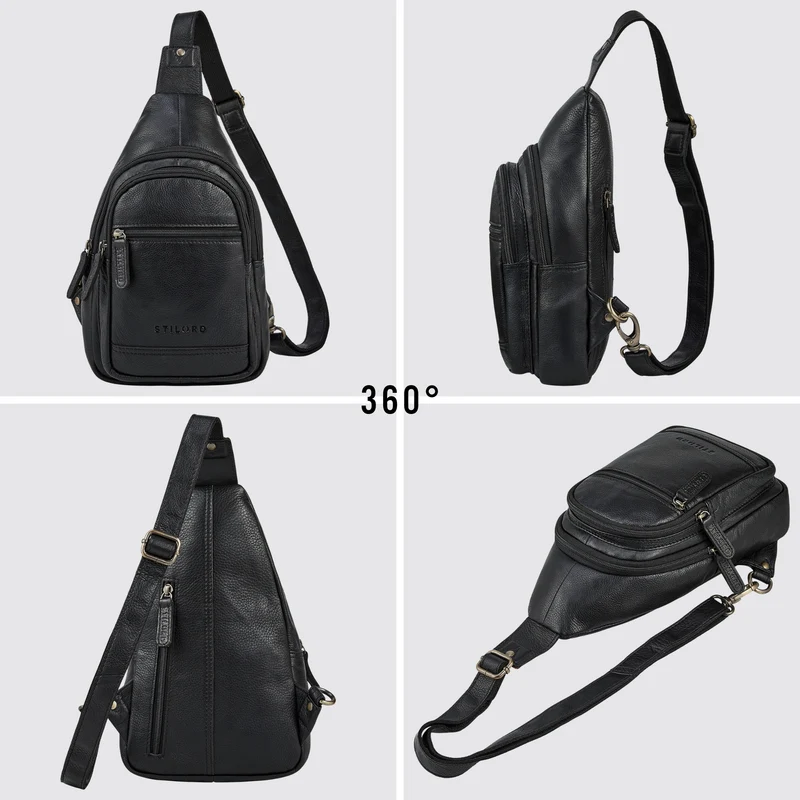 "Torino" Stylishe Sling Bag Herren Leder Crossbody Bab für Tablet 8,3 Zoll