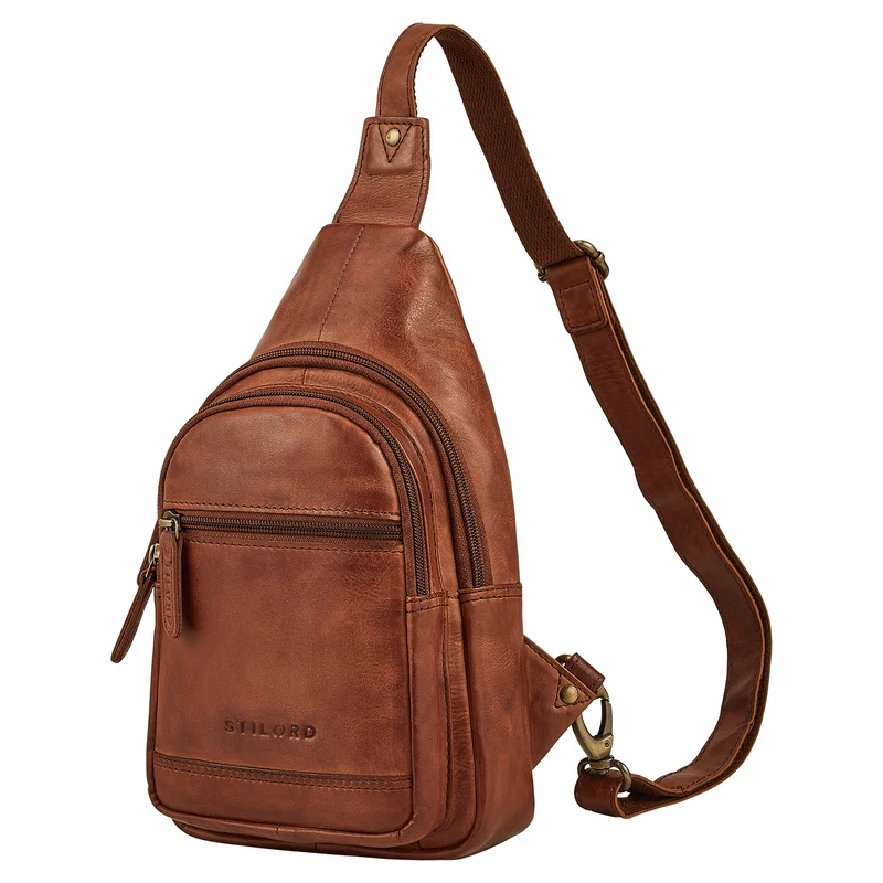"Torino" Stylishe Sling Bag Herren Leder Crossbody Bab für Tablet 8,3 Zoll