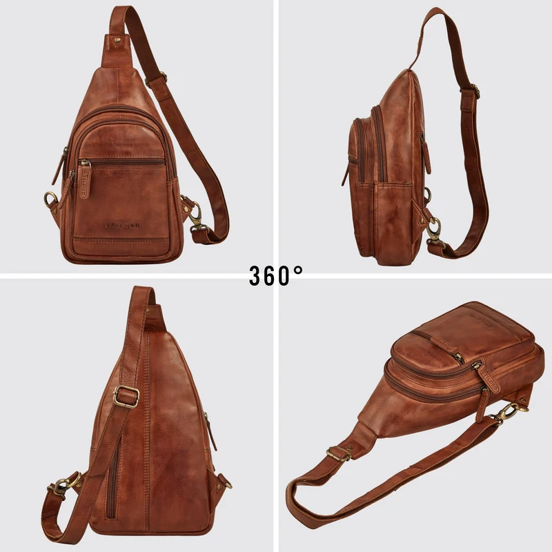 "Torino" Stylishe Sling Bag Herren Leder Crossbody Bab für Tablet 8,3 Zoll