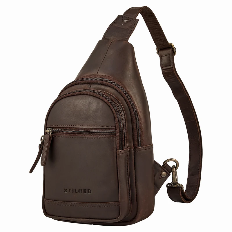 "Torino" Stylishe Sling Bag Herren Leder Crossbody Bab für Tablet 8,3 Zoll
