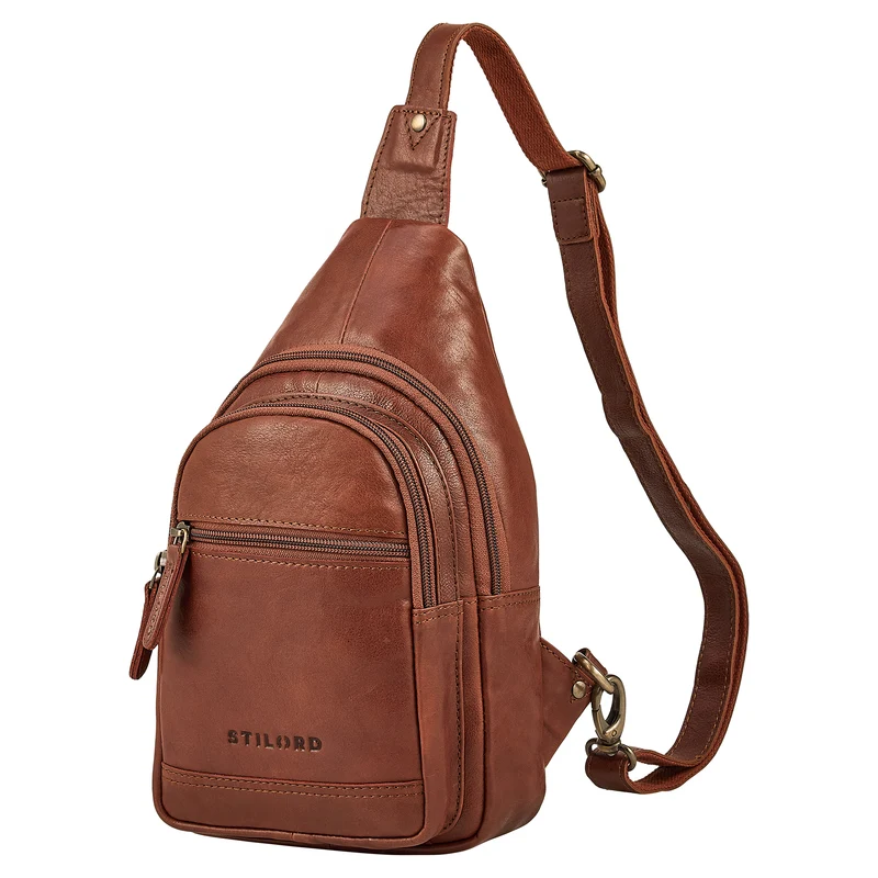 "Torino" Stylishe Sling Bag Herren Leder Crossbody Bab für Tablet 8,3 Zoll
