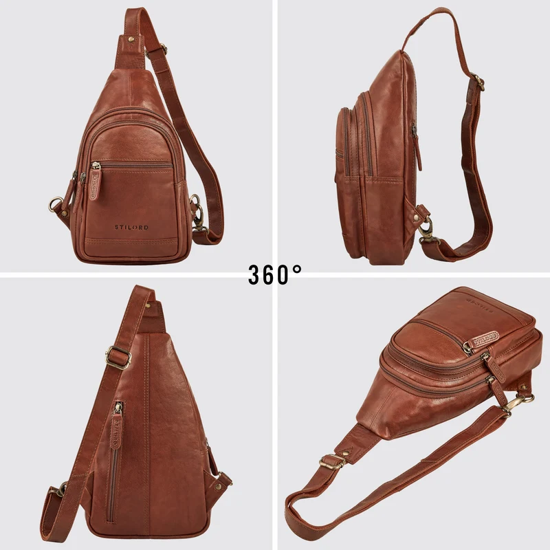"Torino" Stylishe Sling Bag Herren Leder Crossbody Bab für Tablet 8,3 Zoll