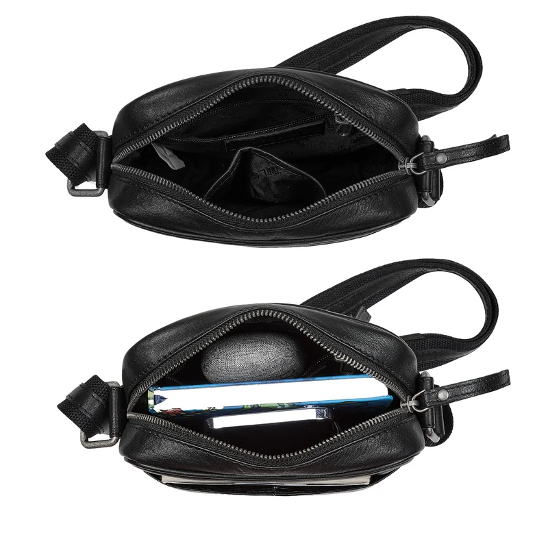 "Nilo" Elegante Umhängetasche Herren Klein Leder für Tablet 8,3 Zoll