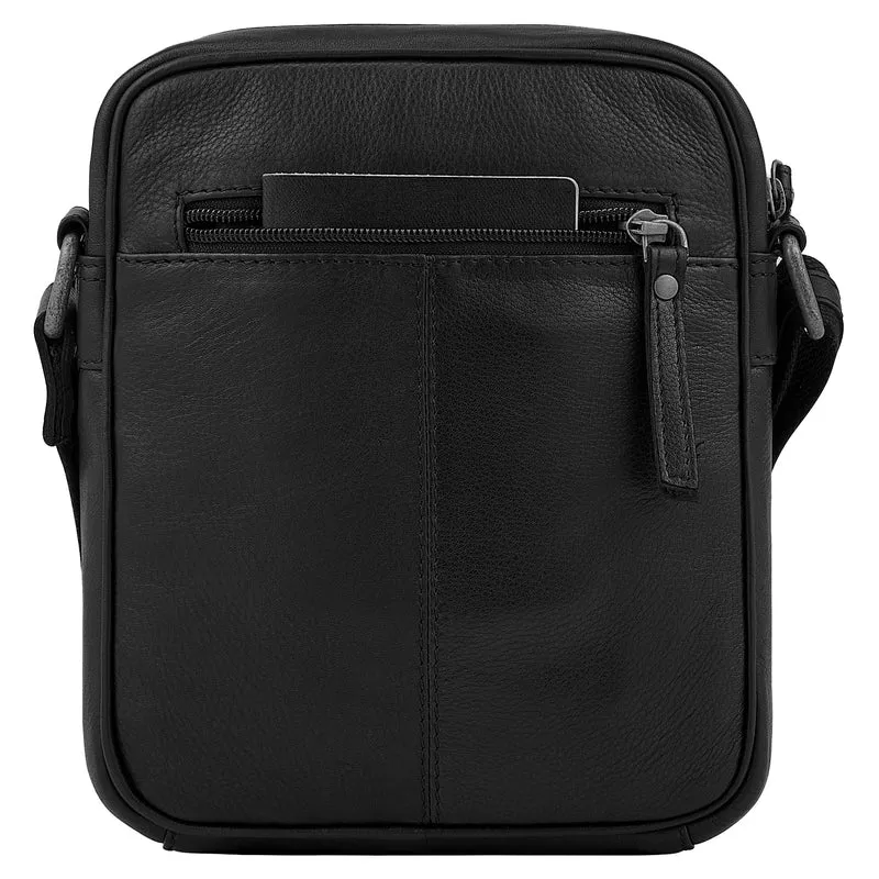"Nilo" Elegante Umhängetasche Herren Klein Leder für Tablet 8,3 Zoll