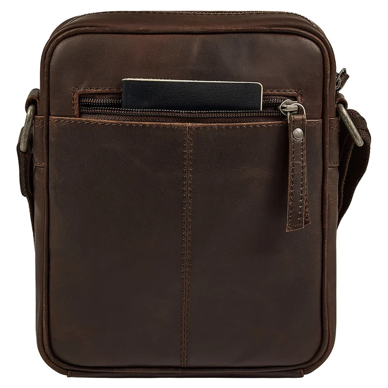"Nilo" Elegante Umhängetasche Herren Klein Leder für Tablet 8,3 Zoll