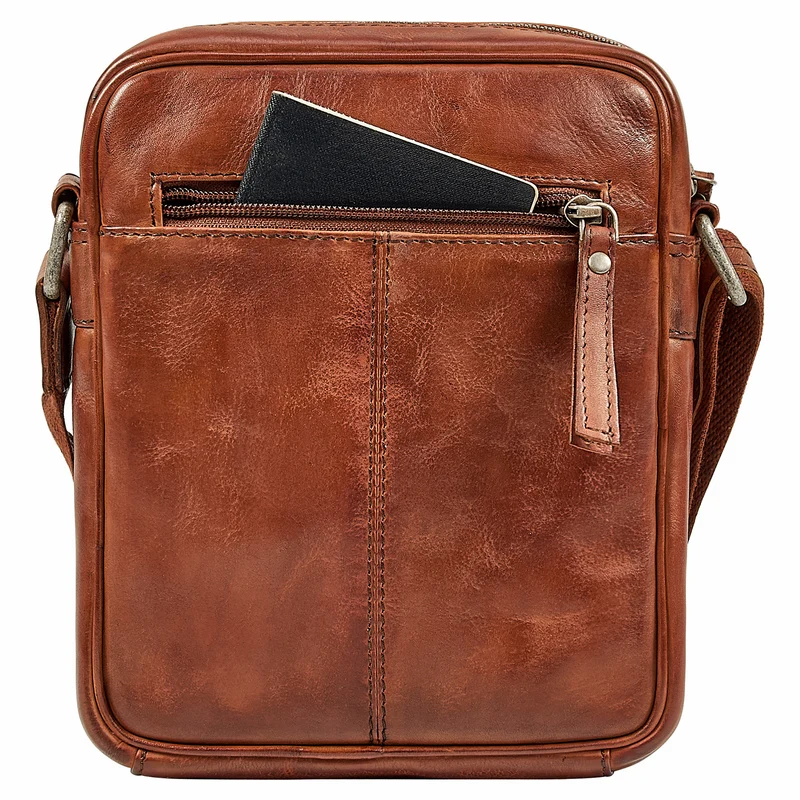"Nilo" Elegante Umhängetasche Herren Klein Leder für Tablet 8,3 Zoll