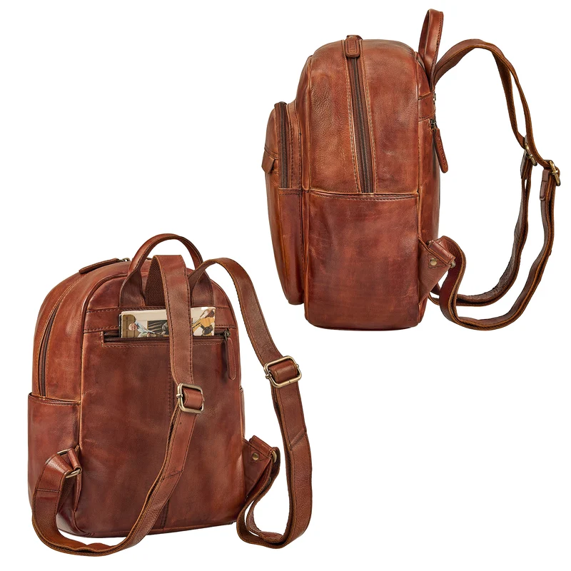 "Dolores" Lederrucksack Damen Echtleder Klein
