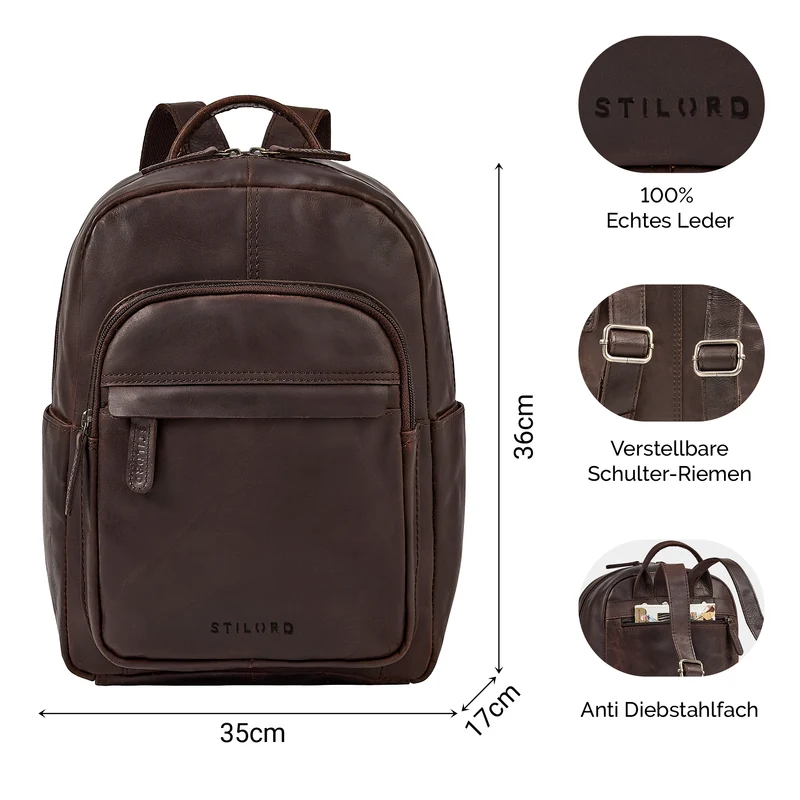 "Dolores" Lederrucksack Damen Echtleder Klein